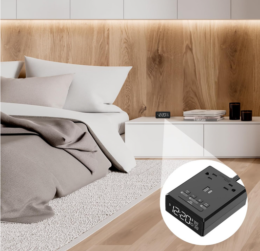 Alarm Clock with Charging Ports